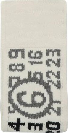 Maison Margiela R8U Sjaal - Dames - Wintersjaals - Wit - M - Wol - Accessoires