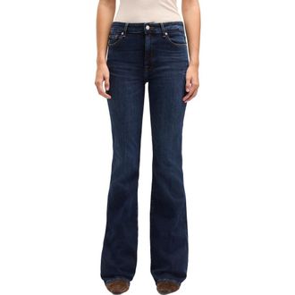 7 For All Mankind The Leggy Bootcut Jeans in Midnight Fade at Nordstrom, Size 28