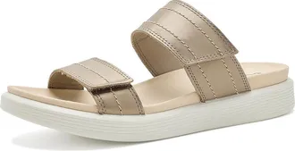 Ecco Soft Two Band Womens Sandals Pure Cashmere Metallic/Pure Cashmere Metallic : EU 42 (US Womens 11-11.5) M, Leather