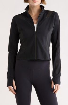 Yogalicious Lux Ascension Cropped Fitted Jacket in Black at Nordstrom Rack, Size X-Large