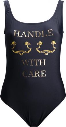 Moschino Handle With Care Eendelig Badpak - Dames - Badpakken - Zwart - S - Badmode