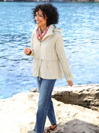 Heine Outdoorjacke HEINE, Damen, Gr. 34, sand, 100% Polyester, unifarben, Jacken Outdoorjacke