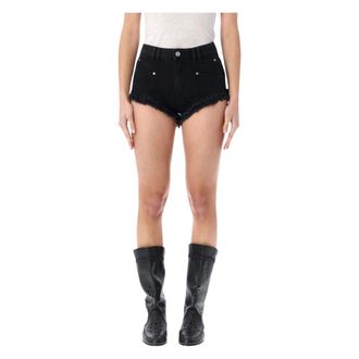 Isabel Marant Dames, Korte broeken, Zwart, Maat: M Katoen