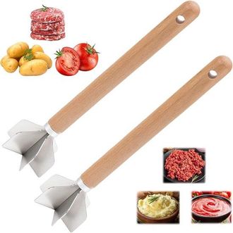 OEM Machacador De Patatas, 6 Cuchillas, Para Carne Picada, Pur&eacute; De Patatas, Comida Para Beb&eacute;s, Machacador De Cocina Multifuncional, 28 Cm