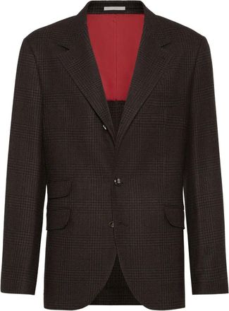 Brunello Cucinelli Blazer a quadri - Marrone
