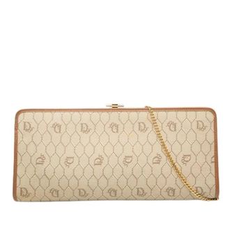 Dior Pre-owned Clutches, female, Beige, Size: ONE SIZE Pre-owned Canvas Crossbody Bag