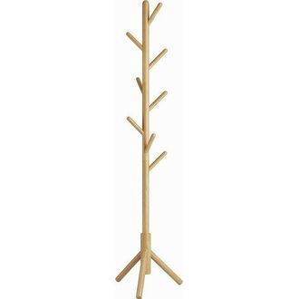 OEM Perchero De Madera Con 8 Ganchos, Independiente, F&aacute;cil De Montar, Para Sombreros, Ropa, Bolsos, Bufandas Y Paraguas (color Madera)
