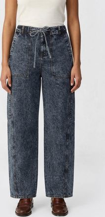 Alaia Jeans a gamba larga Ala&Iuml;a in denim con coulisse