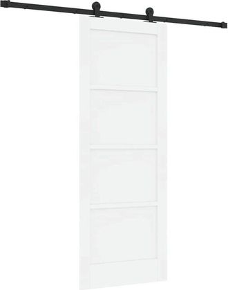 vidaXL Vidaxl - Juego De Puertas Correderas Manual Blanco Y Negro 78 X 202 Cm