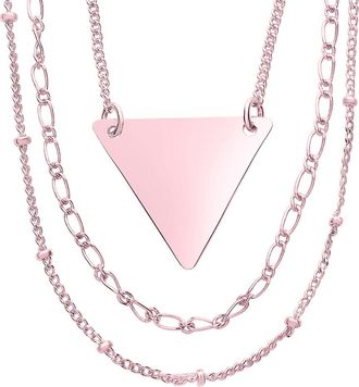 Sterling Forever 14K Plated Triangle Necklace