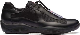 Prada Americas Cup Original low-top sneakers - men - Calf Leather/Polyamide/Rubber/Fabric - 10.5 - Black