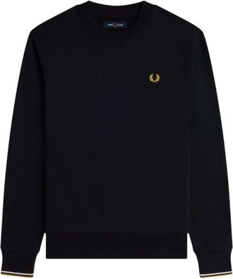 Fred Perry Crew Neck Sweater - Heren - Sweatshirts - Blauw - S - Katoen - Hoodies & sweatvesten