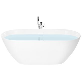 Beliani Ba&ntilde;era Independiente De Acr&iacute;lico Dise&ntilde;o Moderno 170 Cm Ba&ntilde;o Blanco Cedros