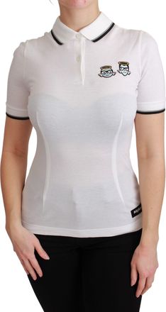 Dolce & Gabbana Witte Katoenen Polo dgfamily T-shirt