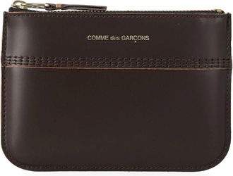 Comme Des Gar&ccedil;ons Triple Stitch Wallet - Dames - Clutches - Bruin - ONE Size - Leer - Tassen