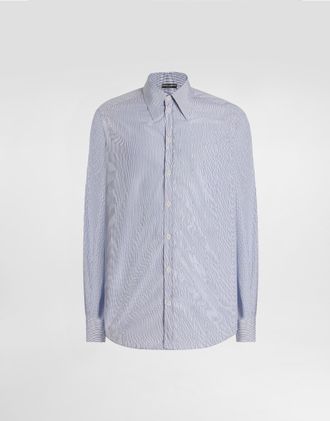 Dolce & Gabbana Striped Gold Shirt - Man Shirts Multicolor 37