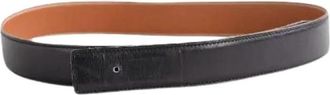 Herm&egrave;s Pre-owned Leren Riem - Dames - Vintage Accessoires - Zwart - ONE Size - Leer - Vintage