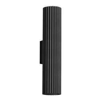 Wonderlamp Aplique de pared de aluminio negro con 2 luces con 2 focos orientables