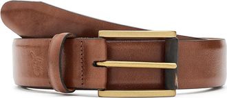 Johnston & Murphy Weston Smooth Leather Belt Mens Belts Brown : 40