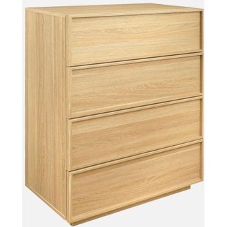 Sweeek Cómoda de almacenamiento con efecto madera, 4 cajones