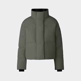 Canada Goose Grandview Cropped Jacket Black Disc (Women, Sagebrush, M)