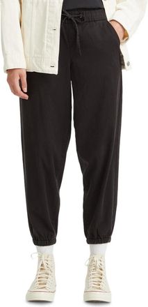 Levi's Off Duty Jogger Pants Womens Black High Rise Drawstring Waist PALL577