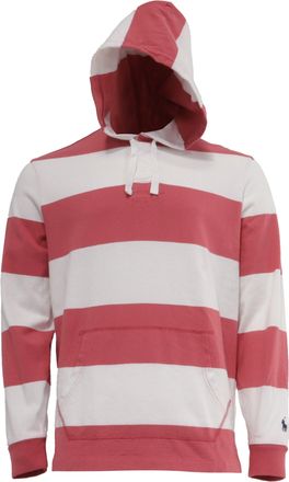 Ralph Lauren Polo Ralph Lauren Striped Jersey Hoodie in Red Cotton