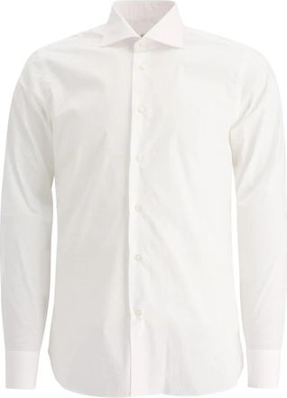 Borriello Marechiaro Shirt - Heren - Casual Overhemden - Wit - 3XL - Katoen - Overhemden