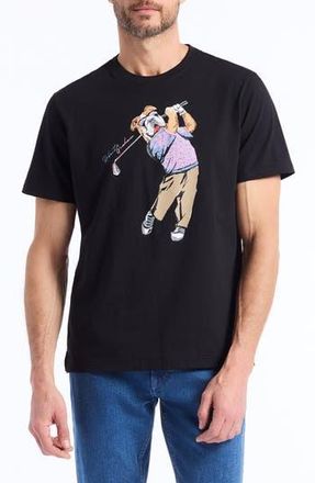 Robert Graham Golfin Graham Graphic T-Shirt in Black at Nordstrom Rack, Size Small