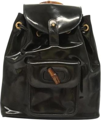 Gucci Pre-owned Canvas backpacks - Dames - Vintage Rugzakken - Zwart - ONE Size - Vintage