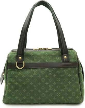Louis Vuitton Pre-owned Handbags, female, Green, Size: ONE SIZE Pre-owned Vintage Canvas Handbag