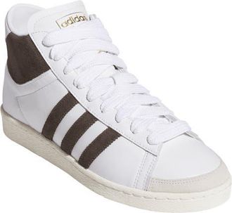 adidas Gender Inclusive Jabbar Hi Basketball Sneaker in White/Coffee/Off White at Nordstrom, Size 10.5 Womens
