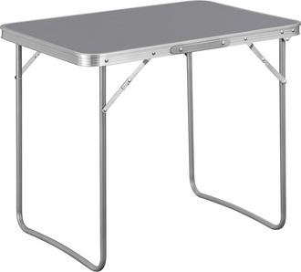 Woltu Mesa De Camping Mesa Plegable Con Mango Multifuncional Mesa De Jard&iacute;n Mesa De Trabajo Mesa De Balc&oacute;n Mesa Playa Aluminio Y Mdf Mesa De Picnic 70x50x60