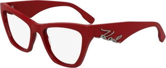 Karl Lagerfeld Kl 6171 600 Optical Frame - Dames - Brillen - Rood - 54 MM - Accessoires