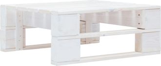 vidaXL Otomana De Pal&eacute;s Para Jard&iacute;n Madera Blanco Vidaxl