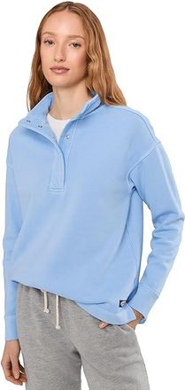 Vineyard Vines Surf Terry Waffle Mix Cam Sweatshirt Womens Sweatshirt Serenity Blue : SM, Cotton