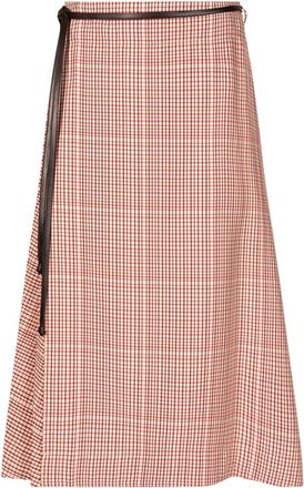 Bottega Veneta Multicolor Check Viscose Skirt
