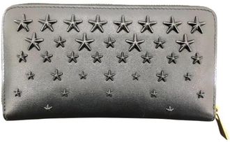 Jimmy Choo London Dark Gray Long Wallet (Bi-Fold) (Pre-Owned)