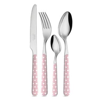 Neva Juego 24 cubiertos acero inoxidable con mango efecto porcelana