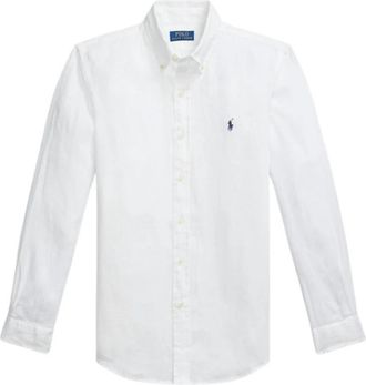 Polo Ralph Lauren Linnen Overhemd Bianco - Heren - Casual Overhemden - Wit - XL - Linnen - Overhemden