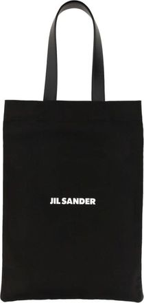 Jil Sander Black Canvas Shopping Bag