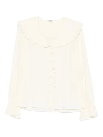 Chloé ruffled-collar blouse - women - Fabric - 40 - Neutrals