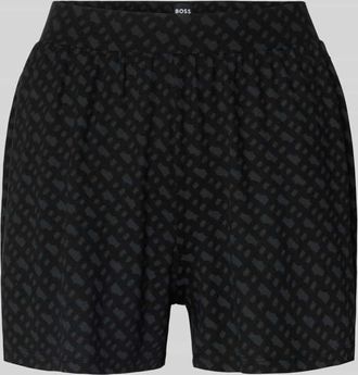 HUGO BOSS Regular Fit Pyjama Shorts aus Viskose-Mix Modell B LOGO SHORTS in BLACK, Gr&ouml;&szlig;e XXL