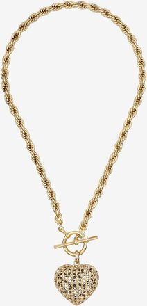 Gas Bijoux Goldene Halskette mit Strass Coracao Liane