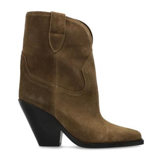 Isabel Marant Isabel Marant, Cowboy Boots, female, Brown, Size: 10 US Leyane Suede Heeled Ankle Boots