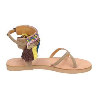 Coral Blue Flat Sandals, female, Beige, Size: 11 US ex327 Flat Sandal