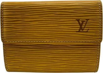 Louis Vuitton Yellow Leather Coin Purse/Coin Case (Pre-Owned)