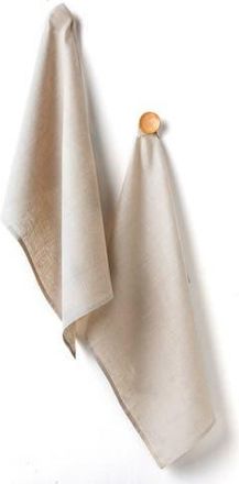 Solino Home Linen Kitchen Towels Set of 2, 17 x 26 Inch for Dining Table, Holiday and Everyday Table Decor - Kitchen Linen in Natural at Nordstrom