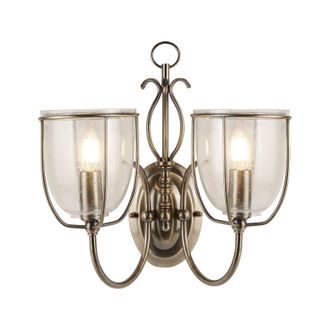 Searchlight Searchlight - Applique Contemporanea Silhouette Acciaio Ottone Vetro 2 Luci E14
