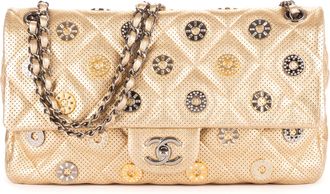 Chanel Pre-owned Womens Ltd. Ed Paris-Dubai Medals Single flap Shoulder Bag - Gold - One Size